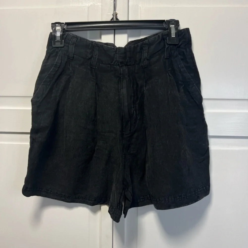 NWT Free People Calla Linen Blend Shorts Size Women’s 6 Color Black
